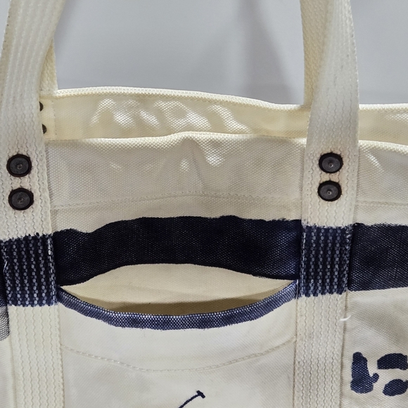 Vtg Polo Ralph Lauren Big Pony Heavy Canvas Tote Book Bag Rare Distressed Preppy - Picture 8 of 16